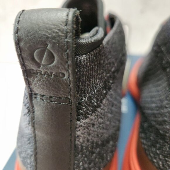 NWB Cole Haan Zerogrand Stitchlite Knit Chukkas Mens 8.5M Black/Gray Red Sole - Picture 7 of 16